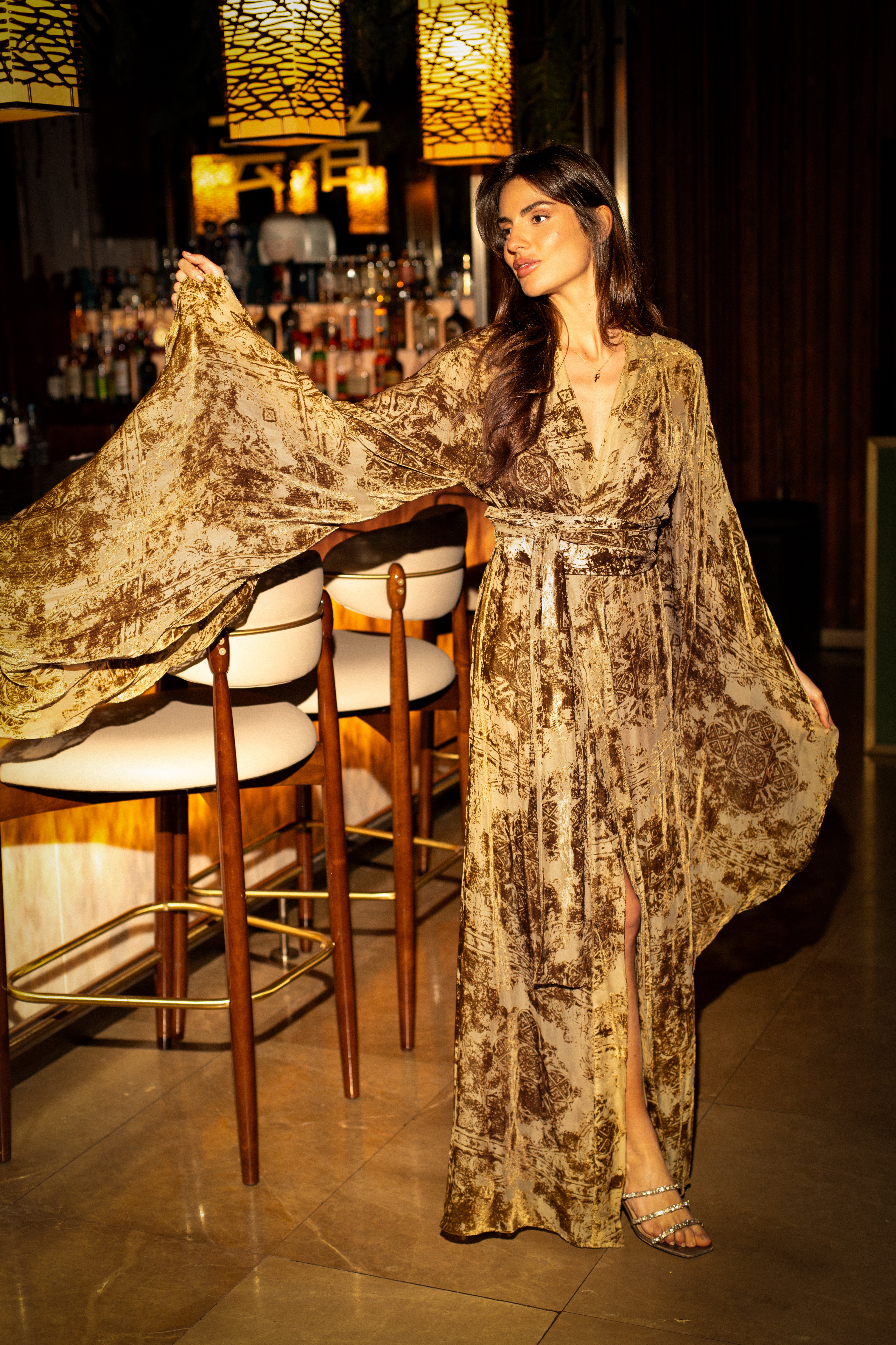 Gueisha Code Kimono - Green Olive