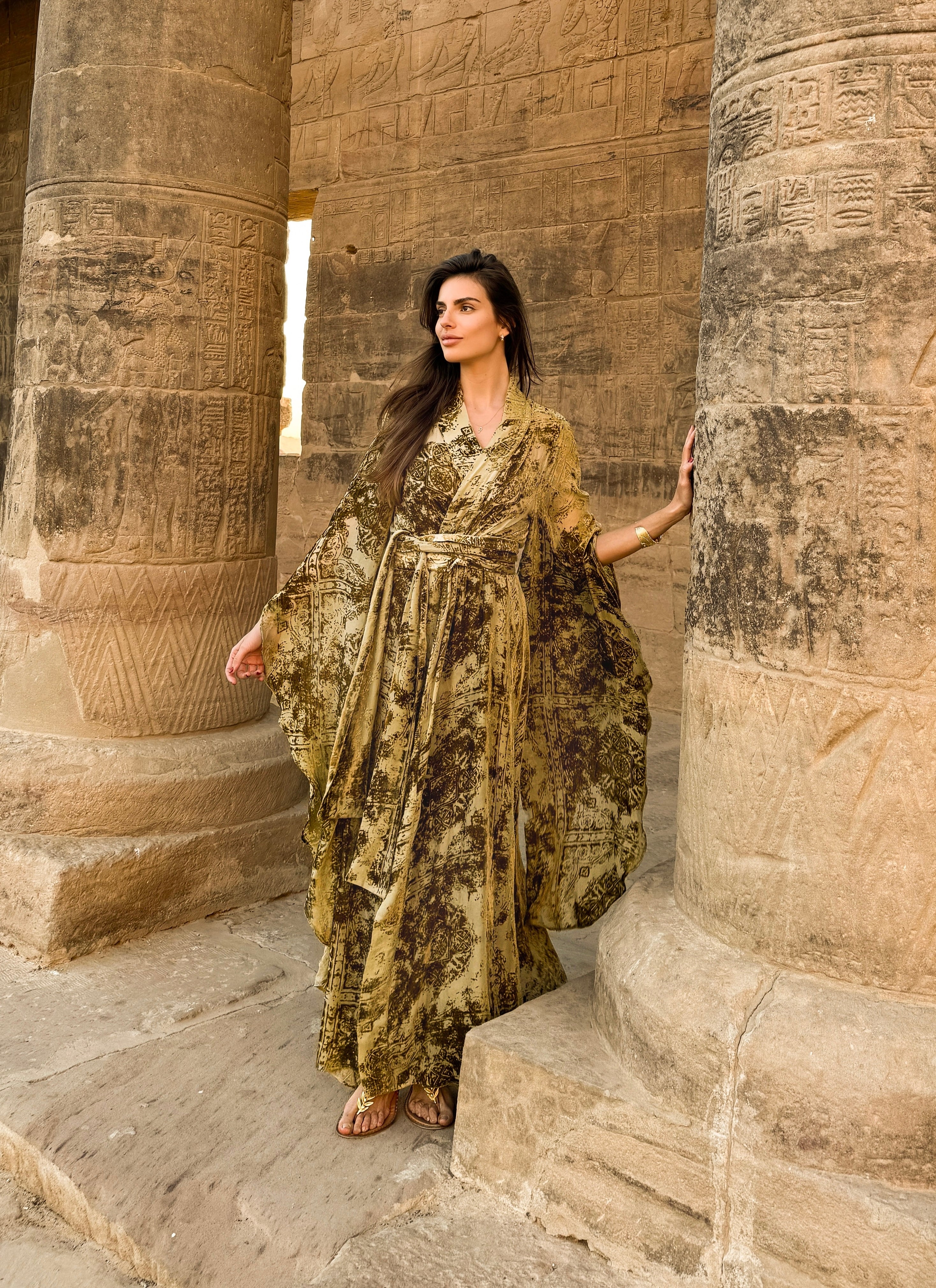 Gueisha Code Kimono - Green Olive