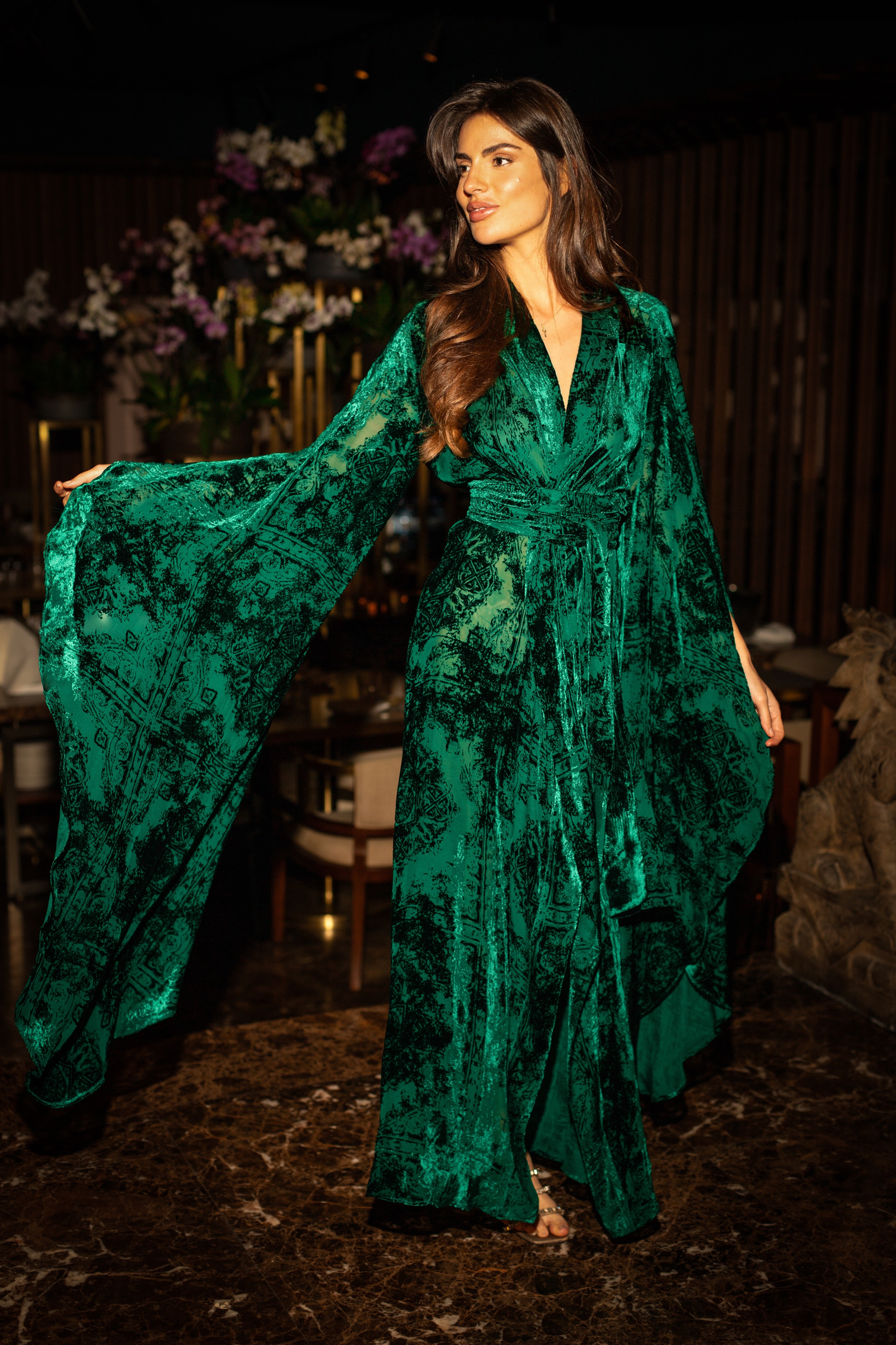 Geisha Code Kimono in Emerald