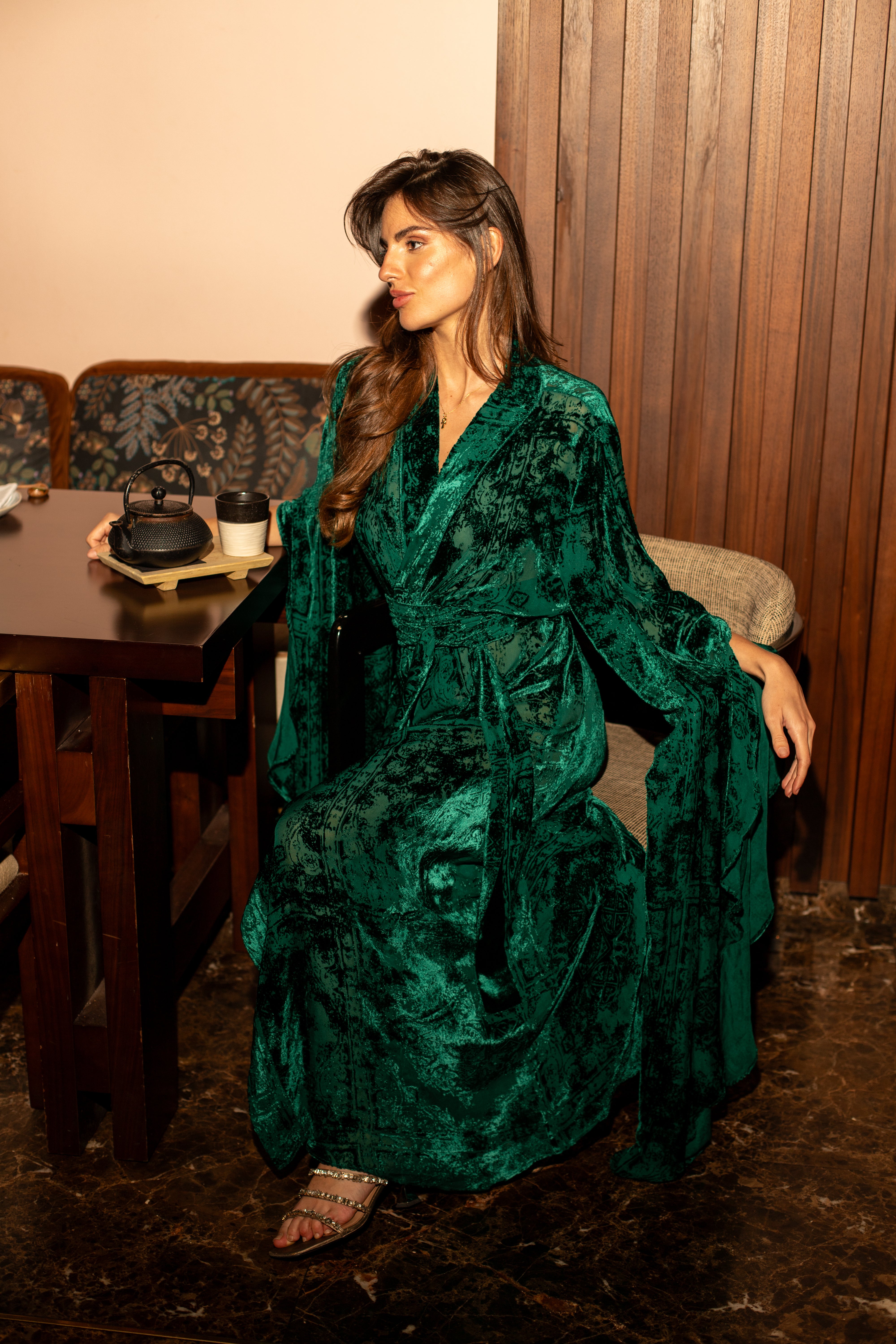 Geisha Code Kimono in Emerald